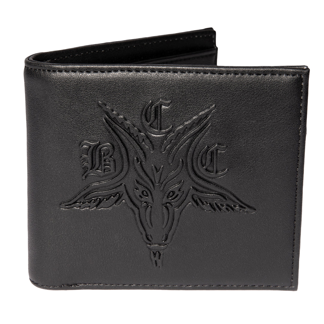 Black bifold wallet with removable card case insert.