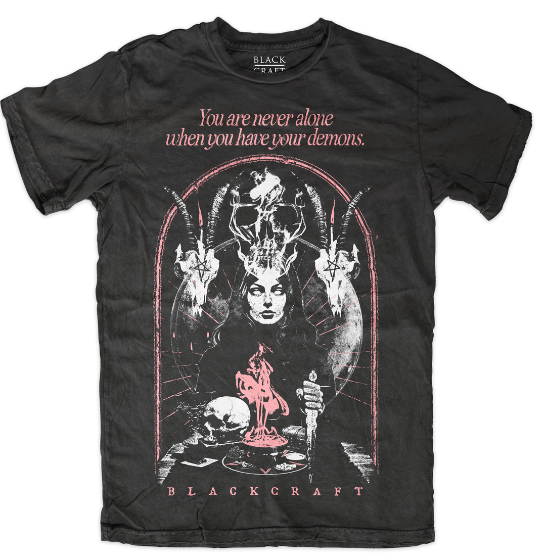 A classic black cotton tee with custom Blackcraft artwork on the front. 