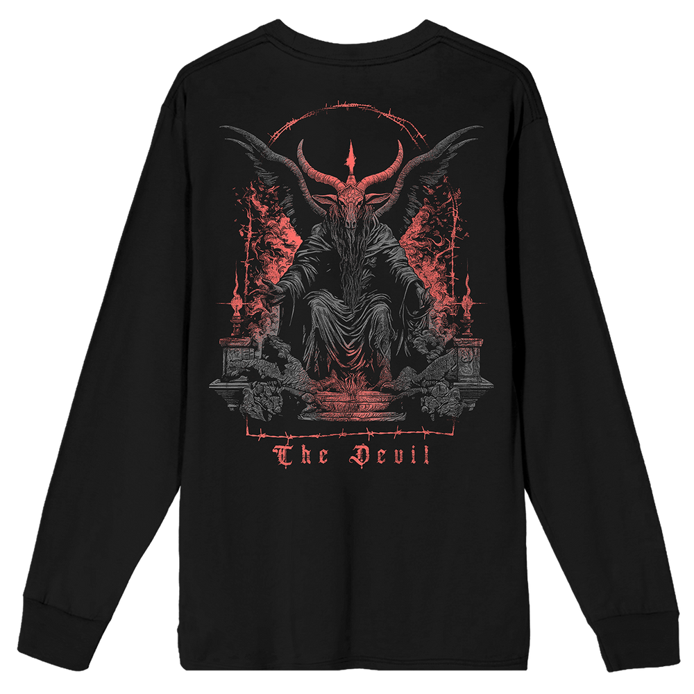 A classic black long sleeve cotton tee with custom Blackcraft artwork on the front and back. 