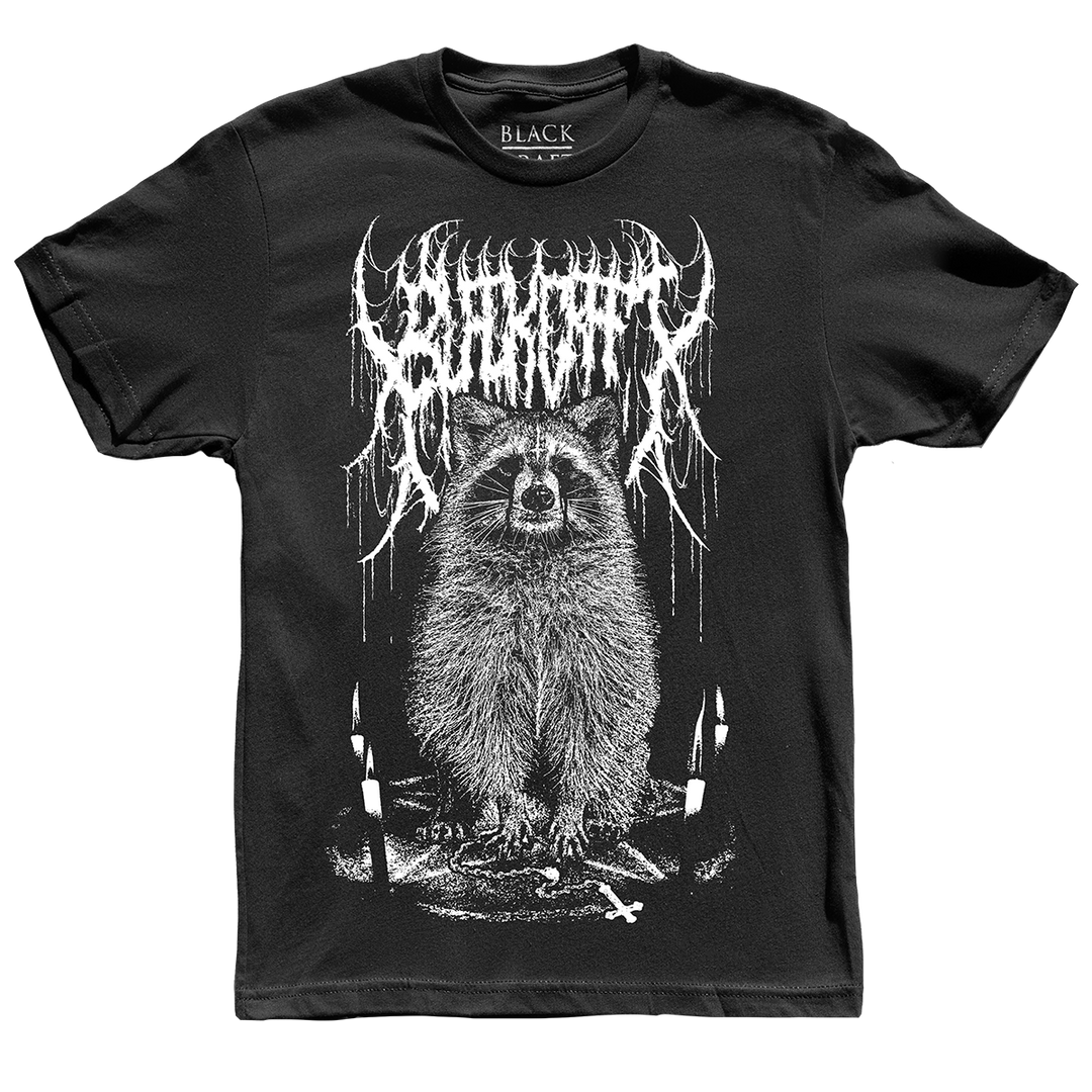 A classic black cotton tee with custom Blackcraft artwork on the front and back.