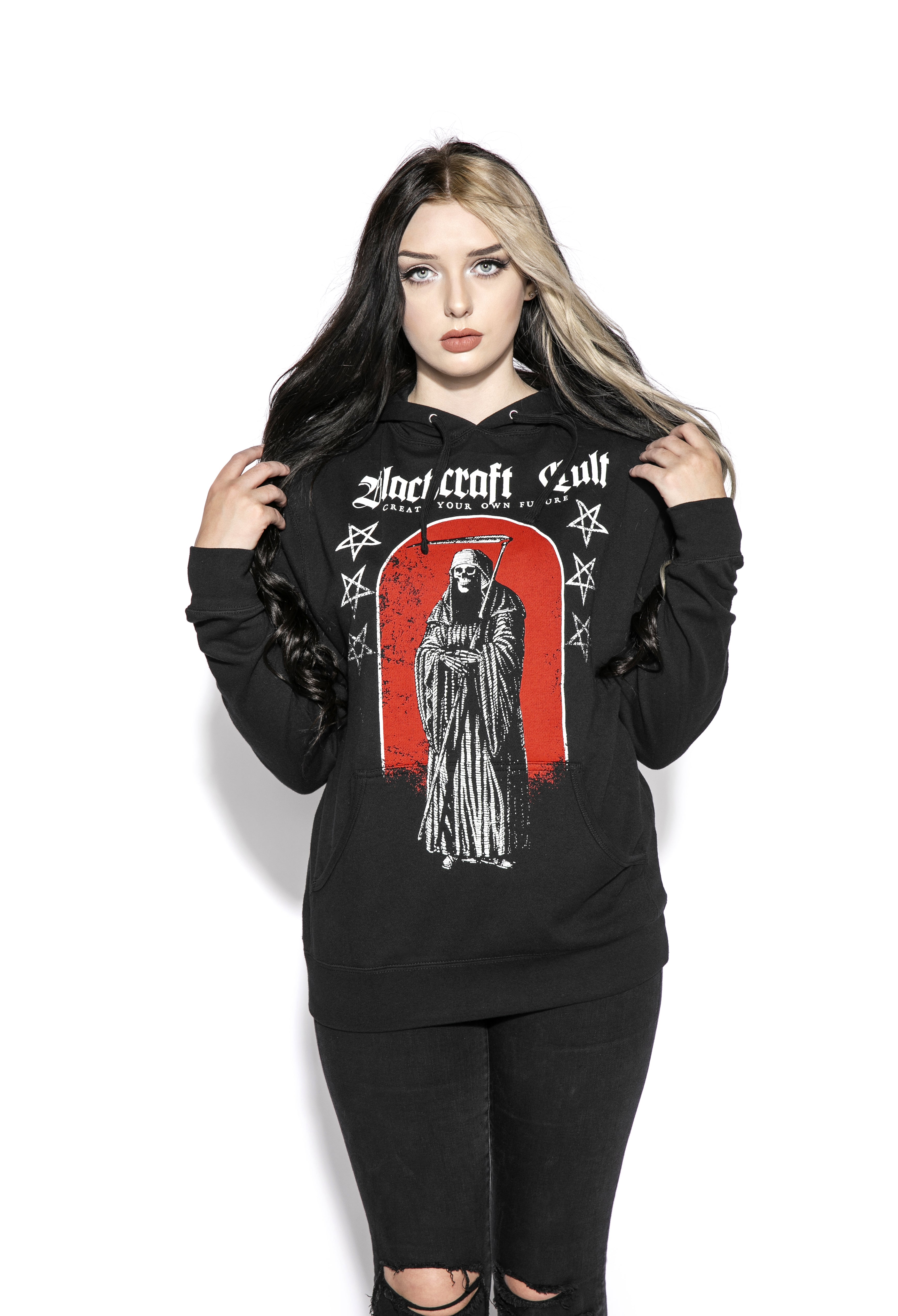 Red Reaper - Hooded Pullover Sweater – Blackcraft Cult
