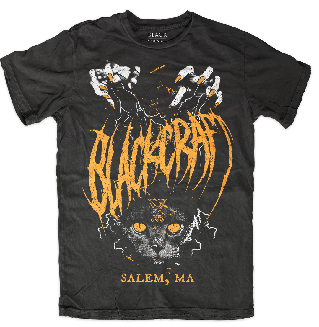 A classic black cotton tee shirt with custom Blackcraft artwork on the front. 