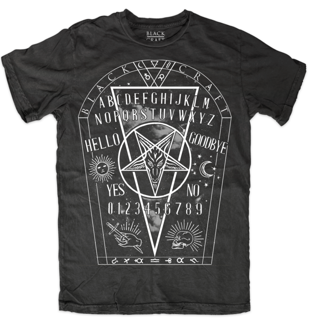 A classic black cotton tee shirt with custom Blackcraft artwork on the front. 