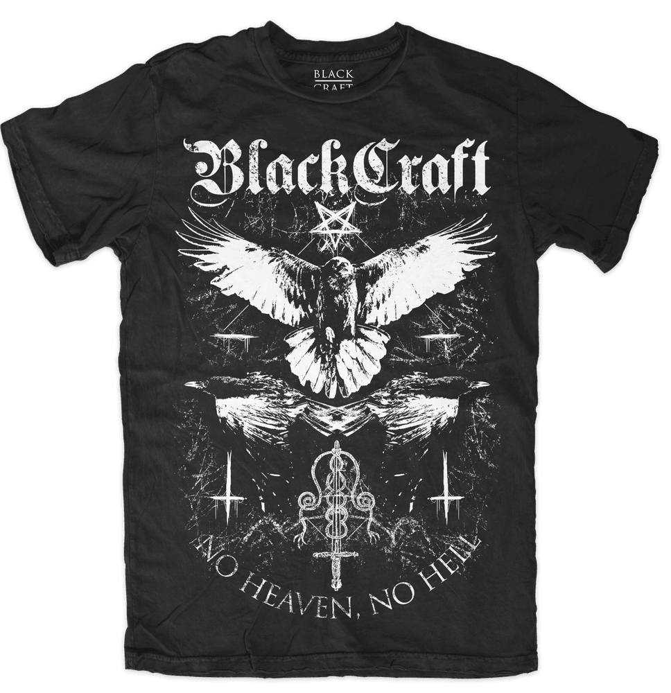 A classic black cotton tee with custom Blackcraft artwork on the front. 